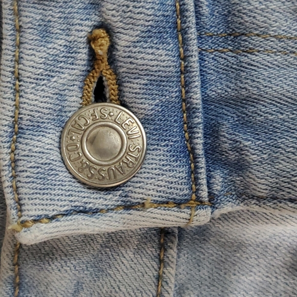 Levis Womens 721 High Rise Skinny Blue Stretch Denim Jeans Size 26 Light Wash - Picture 4 of 16